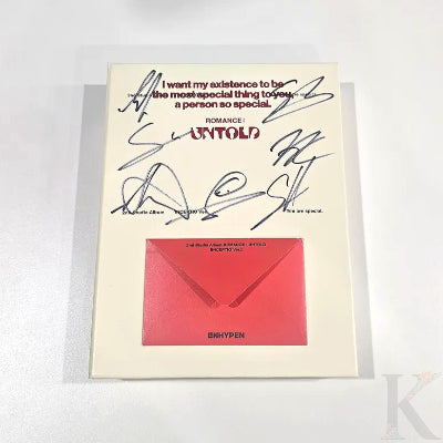 ENHYPEN - 2nd Studio Album [ROMANCE : UNTOLD] (INCEPTIO Ver.) [PROMO/NOT FOR SALE] HAND-SIGNED ALBUM