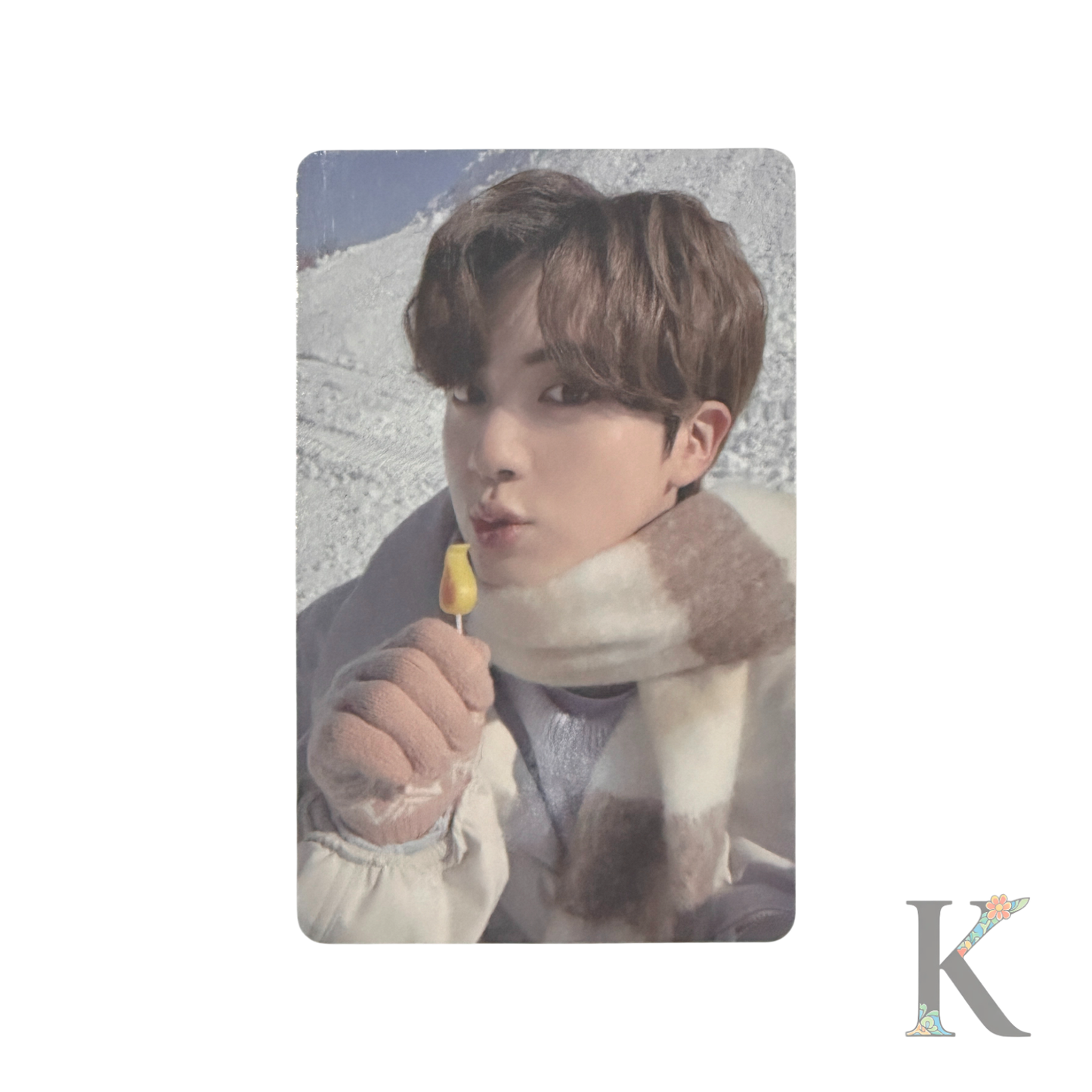 BTS JIN 2021 WINTER PACKAGE Official Signed Photo Card