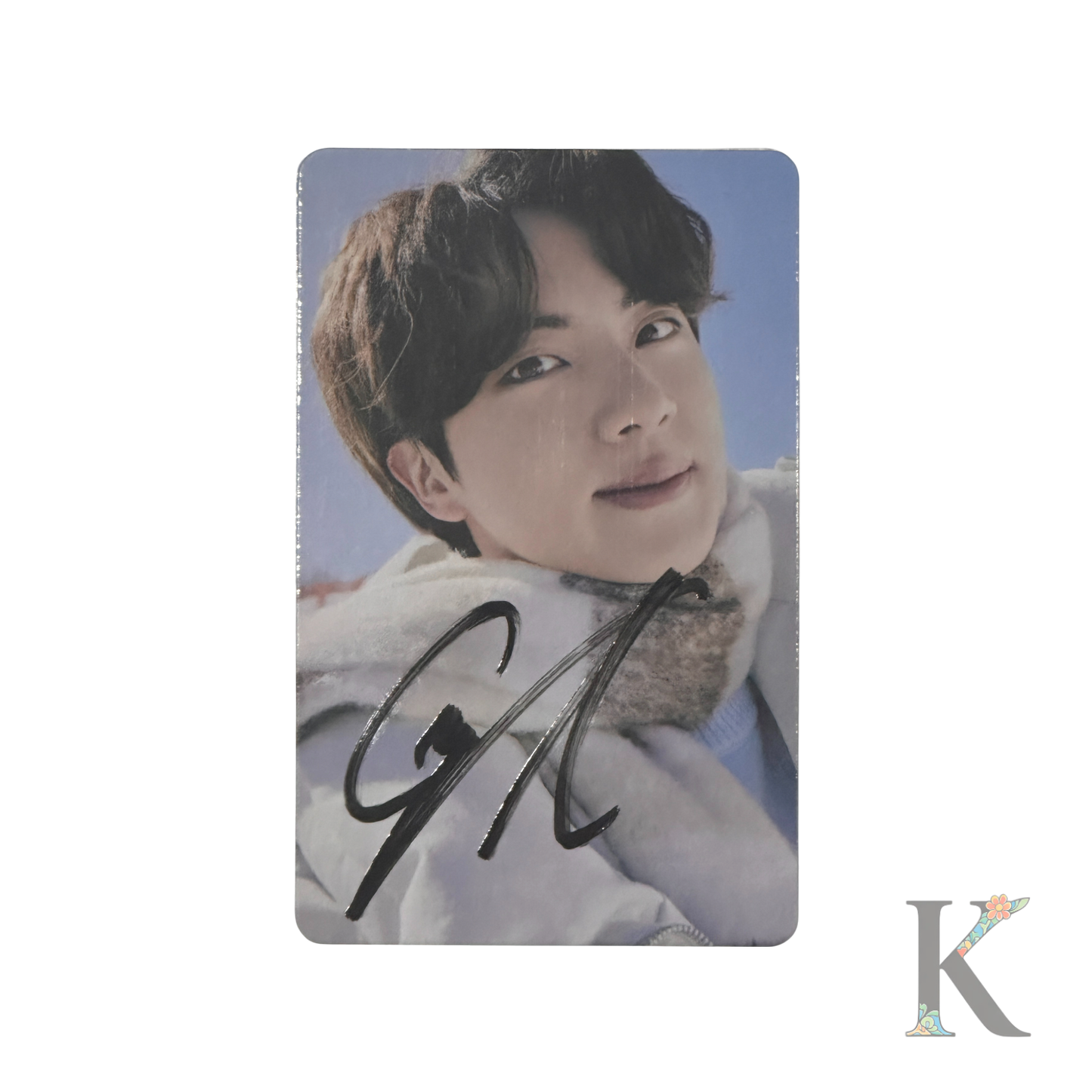 BTS JIN 2021 WINTER PACKAGE Official Signed Photo Card