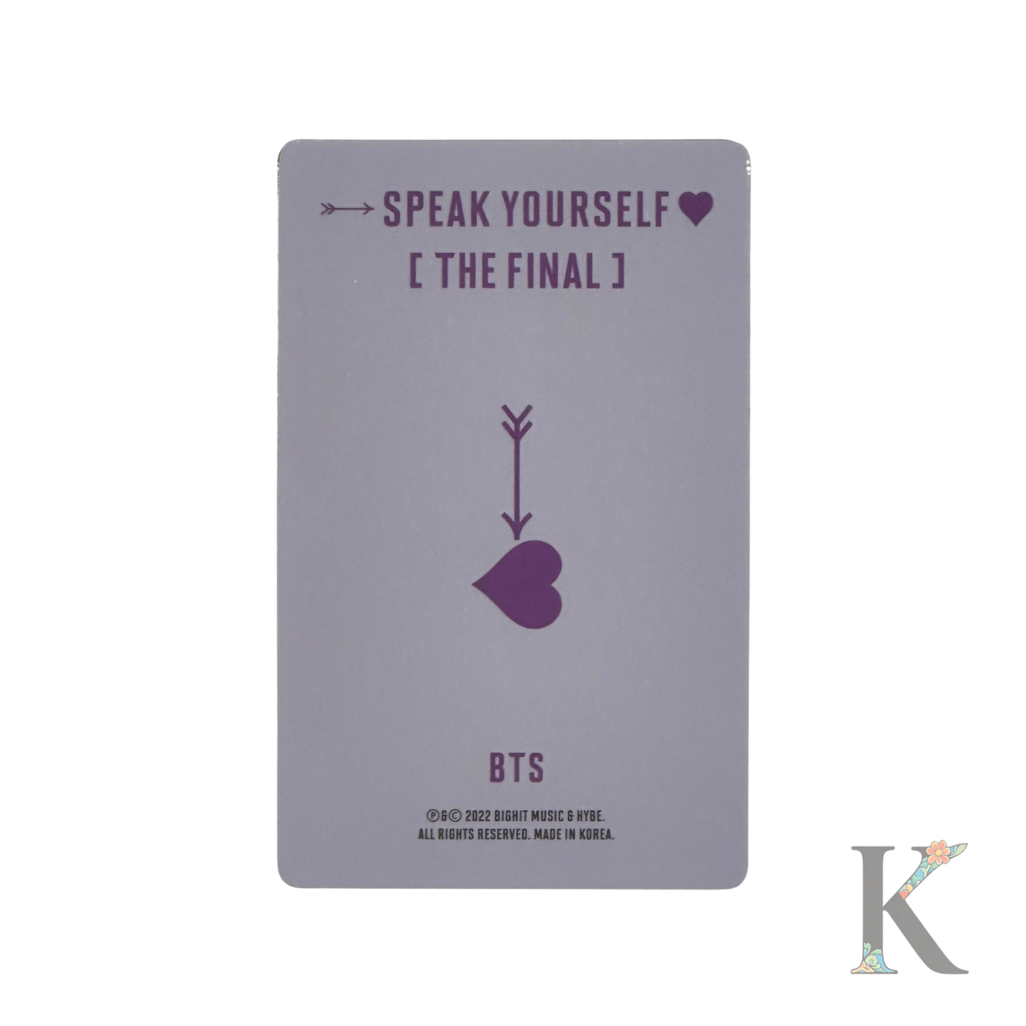 BTS JUNGKOOK LOVE Yourself Speak Yourself [THE FINAL] Official Signed Photo Card