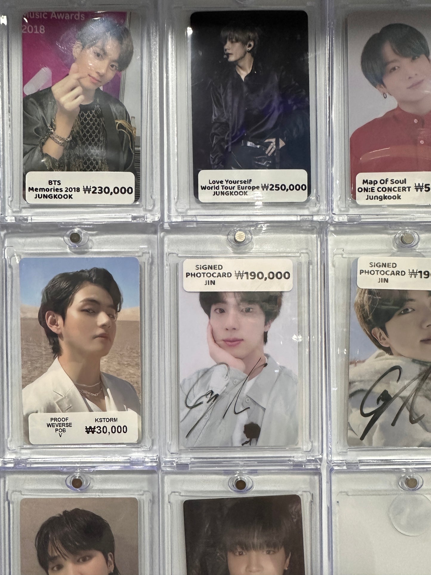 BTS Butter Hybe Insight Museum S56 Official Jin Signed Photo Card