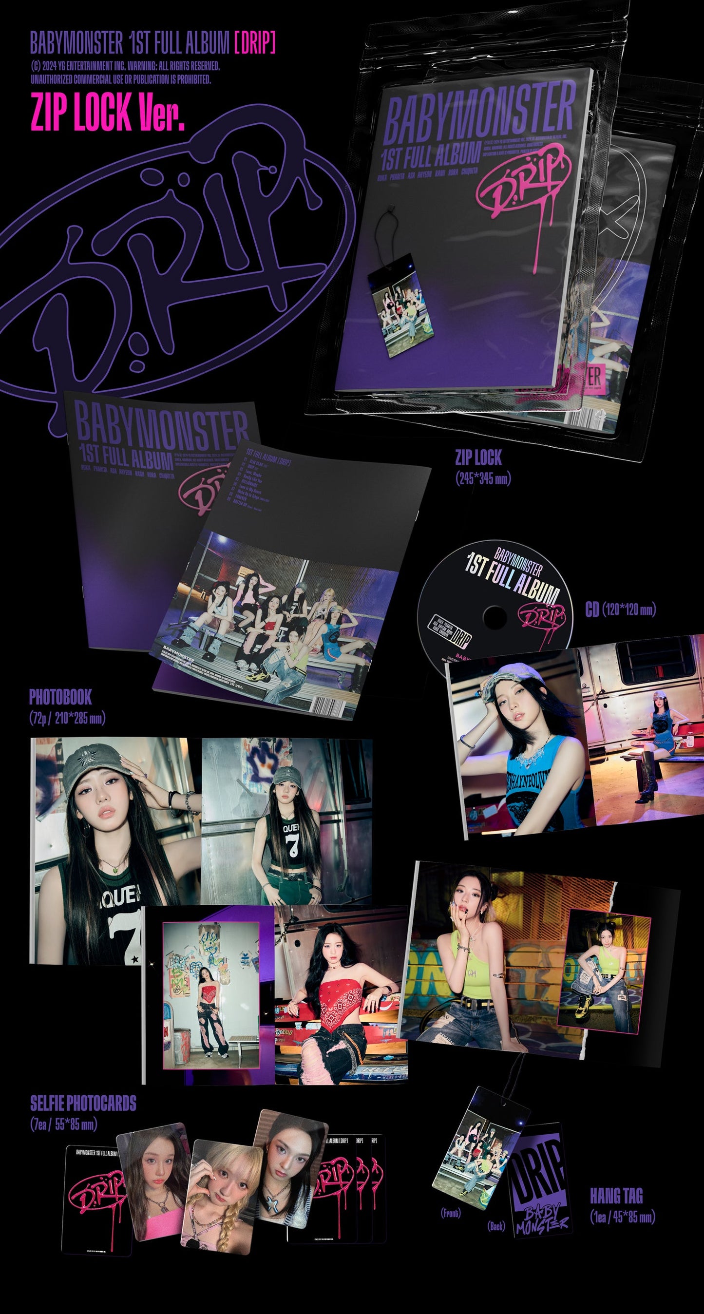 BabyMonster – 1er álbum completo "Drip" [Versión ZIP LOCK]